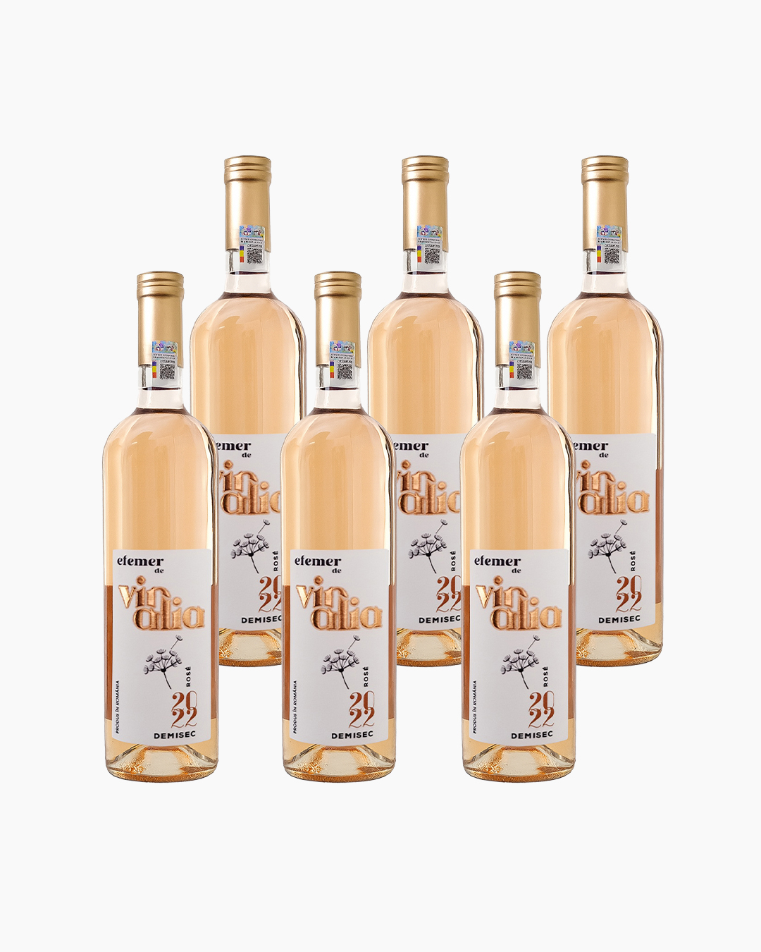 Pachet "Efemer de Vinalia" Rose demisec (pachet 6 sticle)