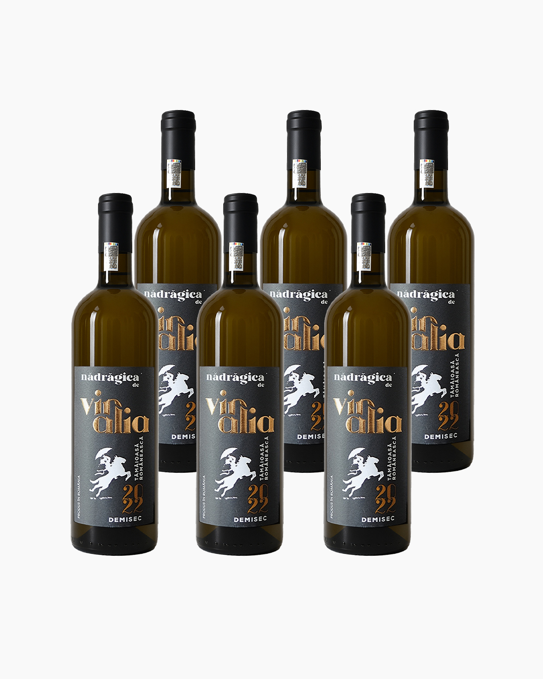 Pachet Tămâioasă Românească „Nădrăgica” Demisec (pachet 6 sticle)